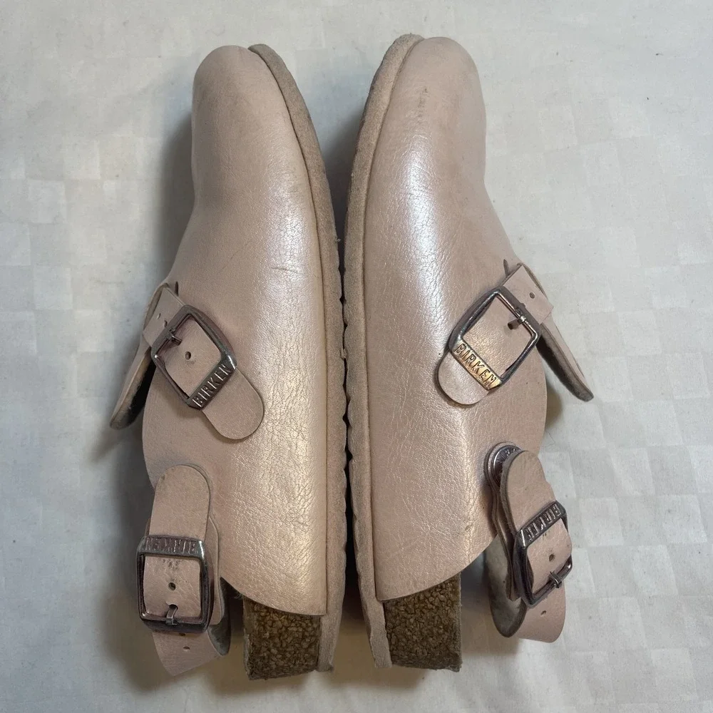 Birkenstock Kay Slingback Mules Birko-Flor Light Rose‎ Narrow A/B Kids 1 EU 32